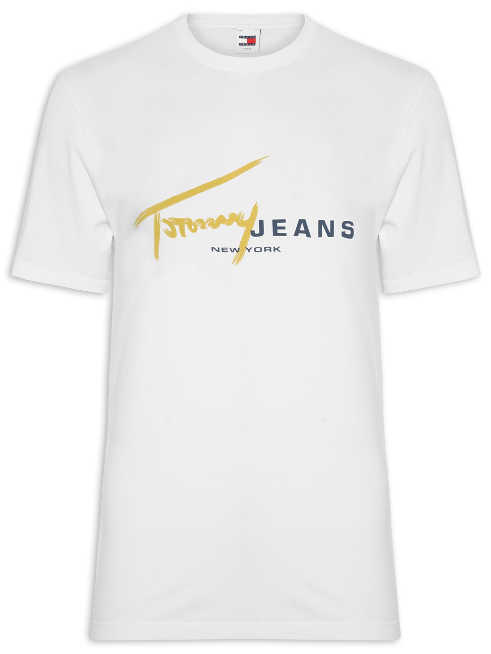 Camiseta Masculina Regular Fit Signature Dna Branco Tommy Jeans