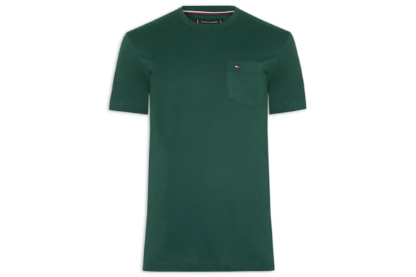 Camiseta Masculina Regular Fit Solid Pocket - Verde