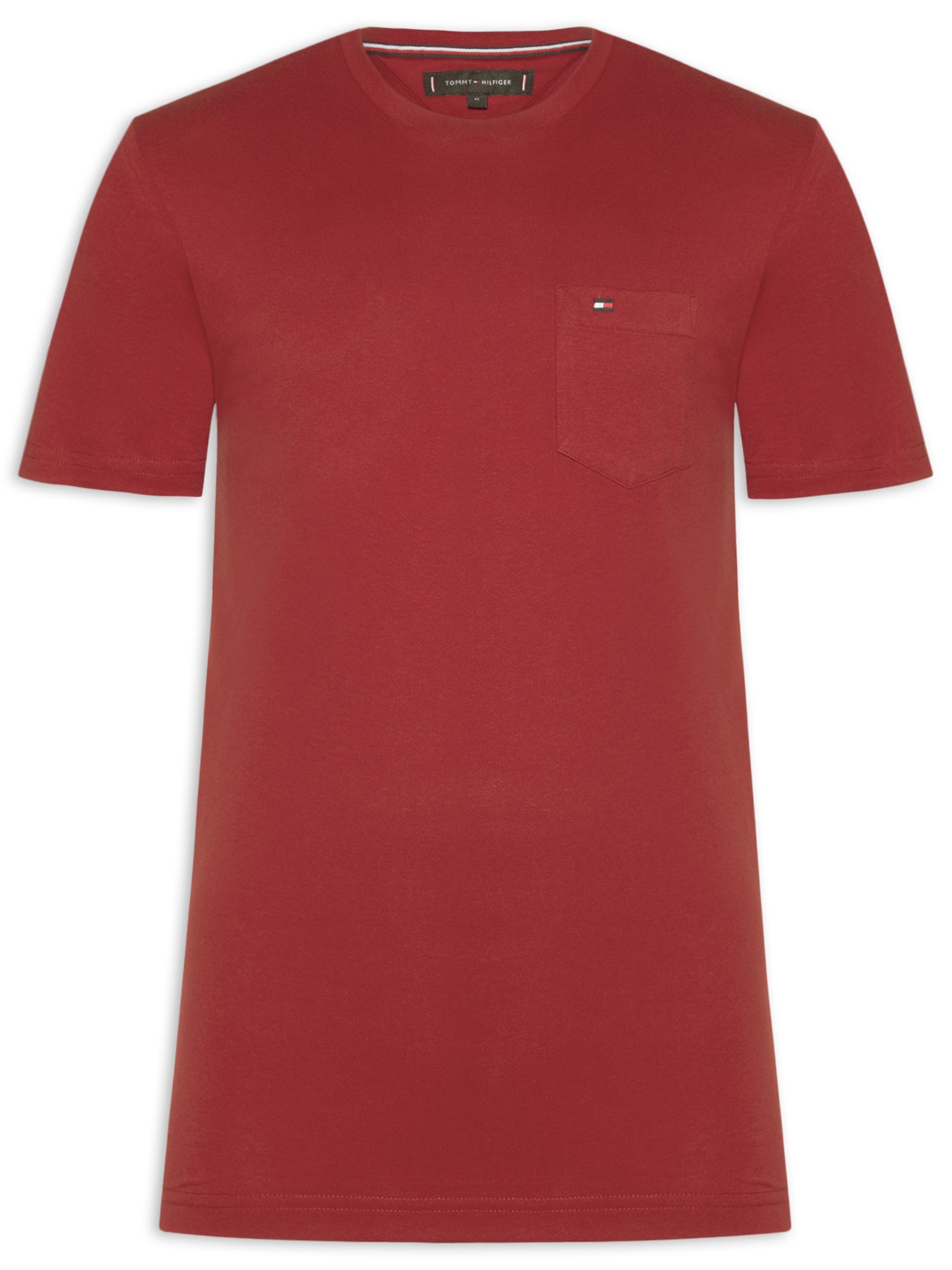 Camiseta Masculina Regular Fit Solid Pocket Vermelho Tommy Hilfiger