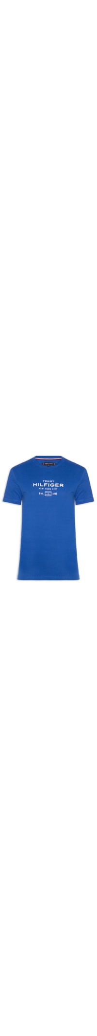 Camiseta Masculina Regular Fit Stack Graphic - Azul