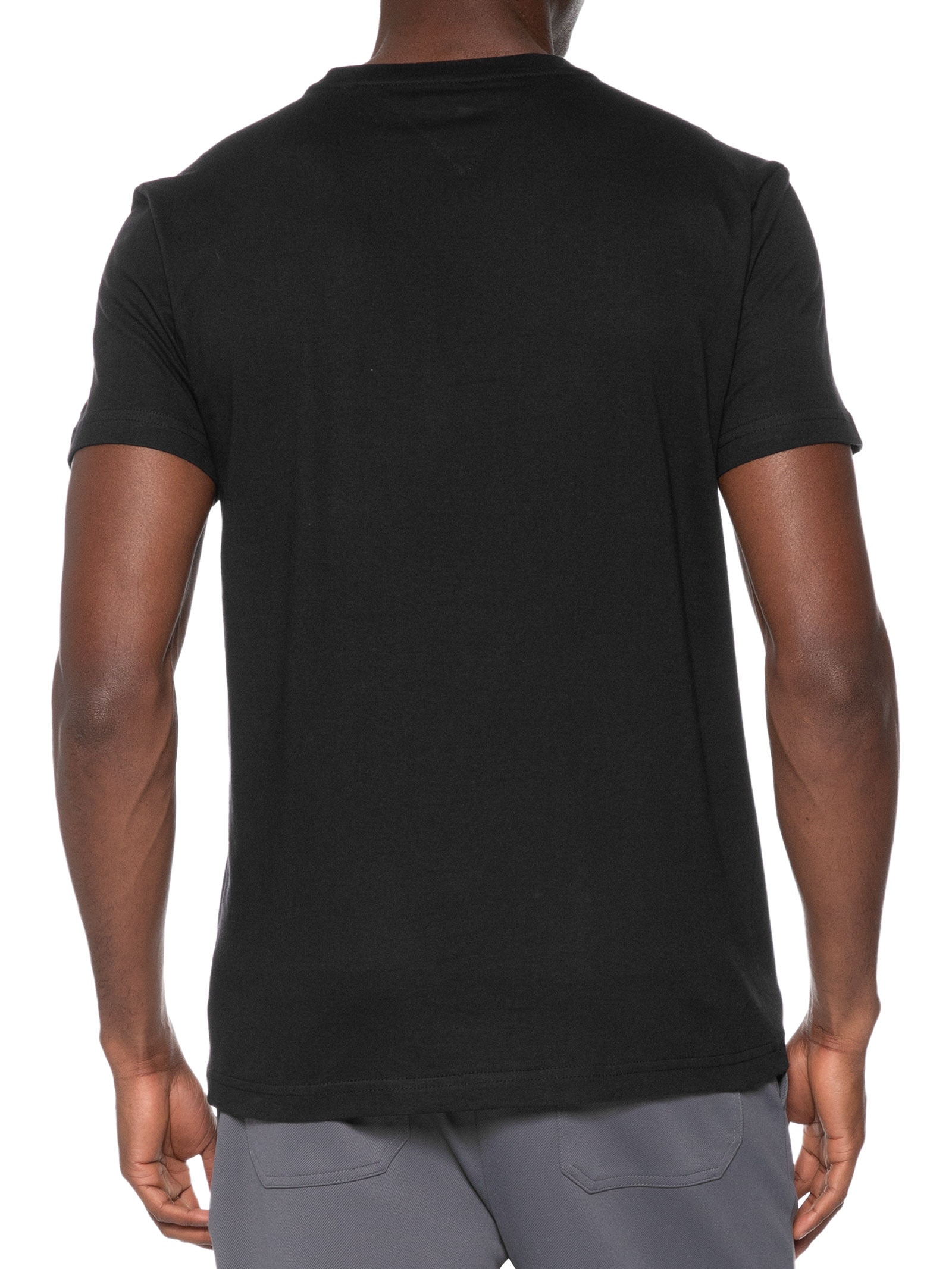 Camiseta Masculina Regular Fit Stack Graphic Preto Tommy Hilfiger