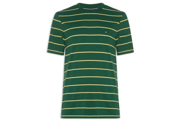 Camiseta Masculina Regular Fit Stripe Em - Verde