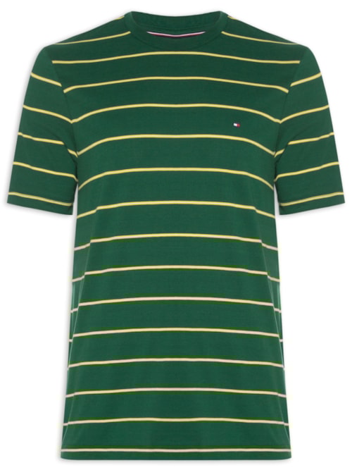 Camiseta Masculina Regular Fit Stripe Em – Verde