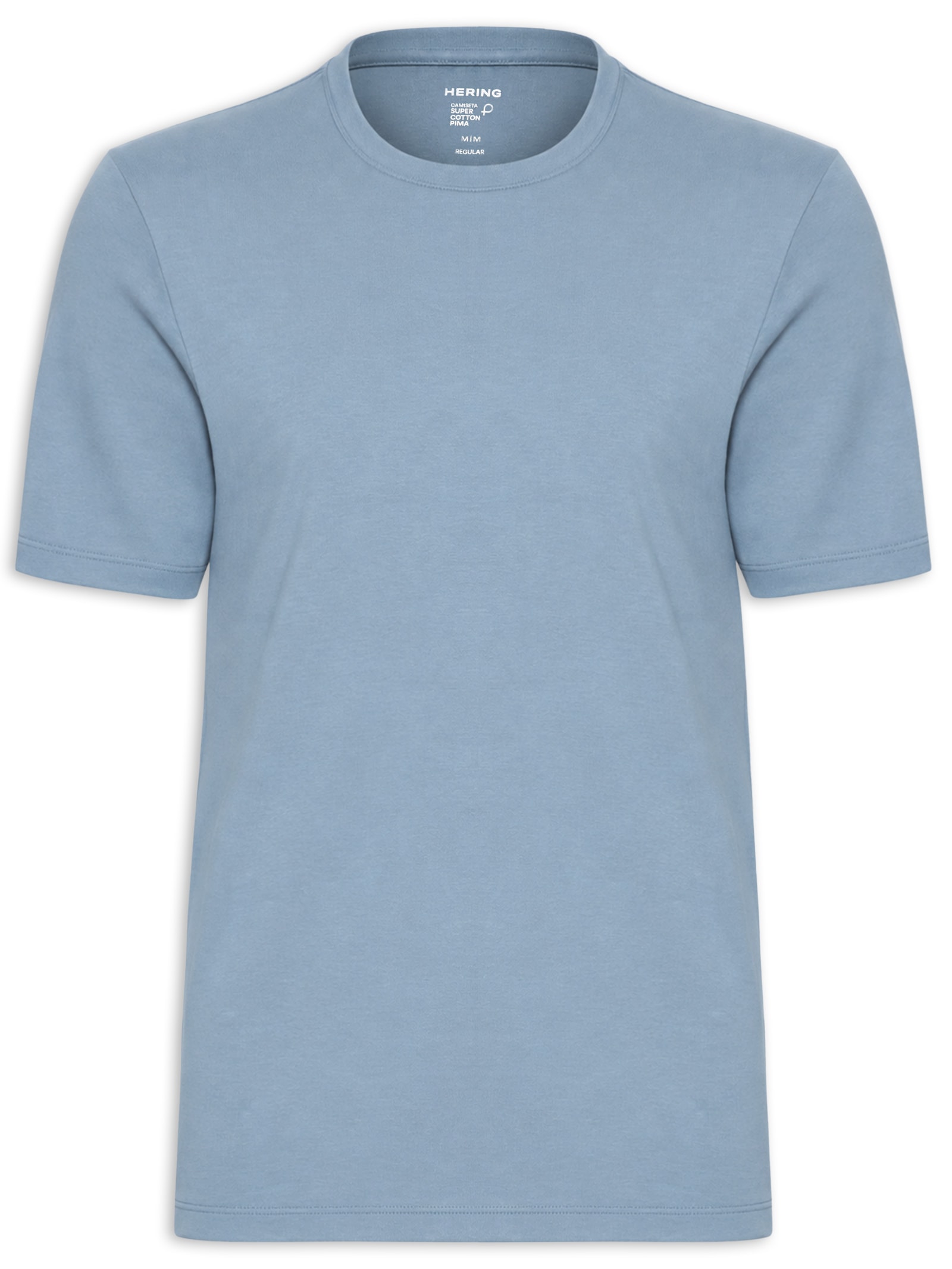 Camiseta Masculina Regular Fit Super Cotton Pima Azul Hering