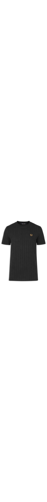 Camiseta Masculina Regular Fit Textura Em Piquet Stripe - Preto