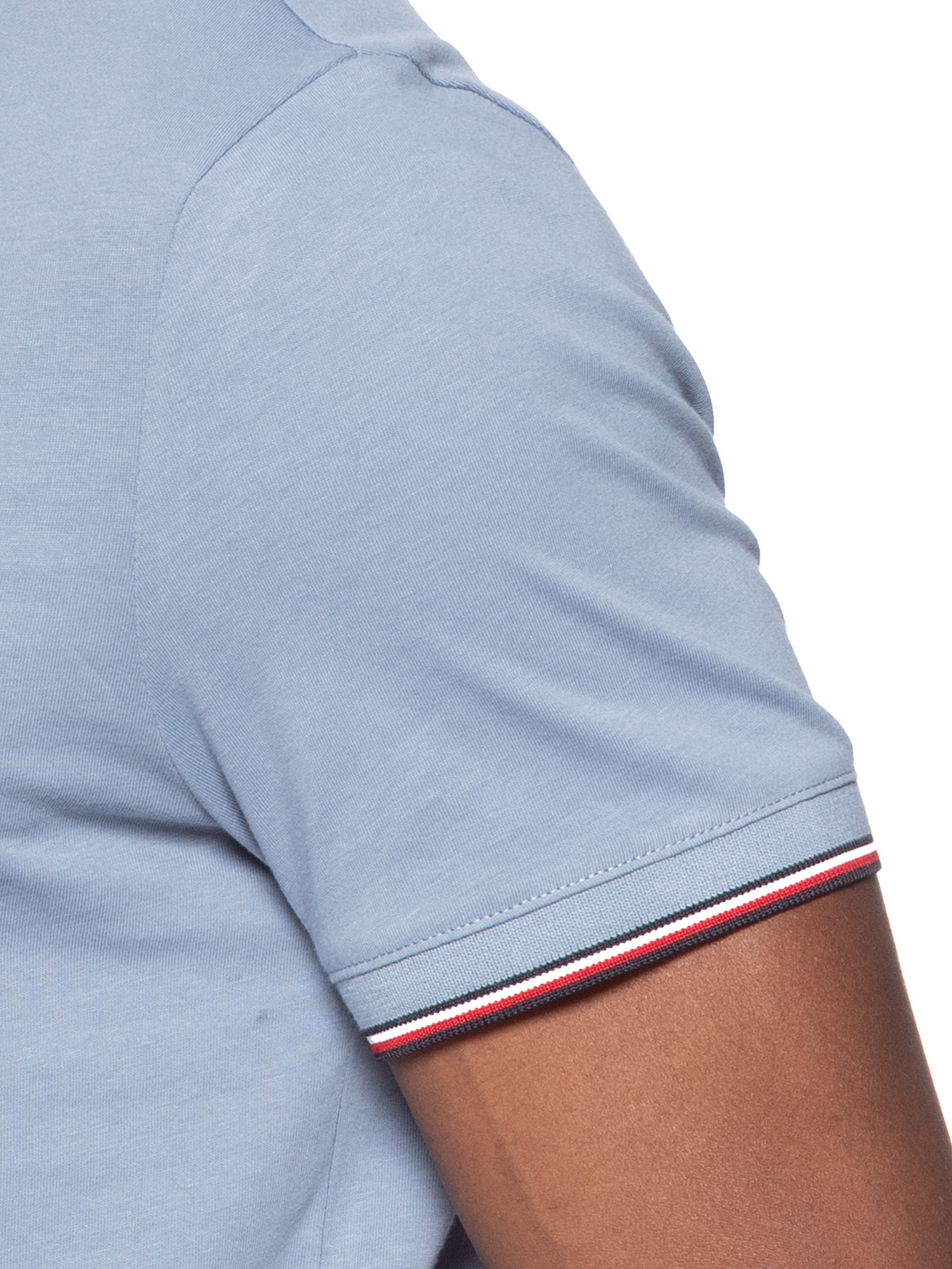 Camiseta Masculina Regular Fit Tipped Com Friso Azul Tommy Hilfiger