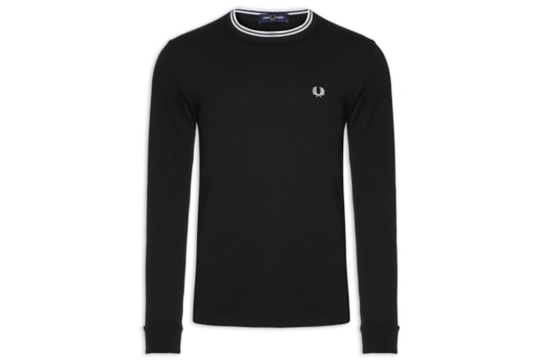 Camiseta Masculina Regular Fit Twin Tipped Em Algodão - Preto