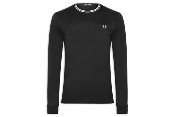 Camiseta Masculina Regular Fit Twin Tipped Em Algodão - Preto