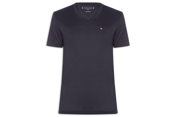 Camiseta Masculina Regular Fit V-Nk Pima Cotton - Azul