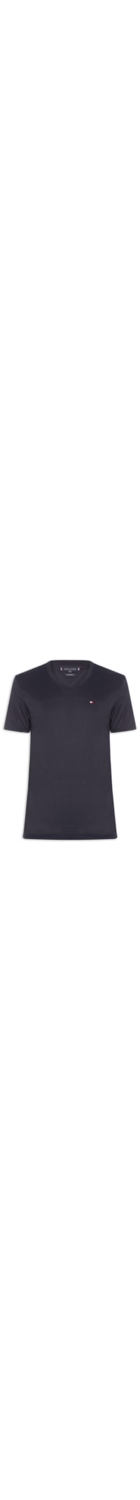 Camiseta Masculina Regular Fit V-Nk Pima Cotton - Azul