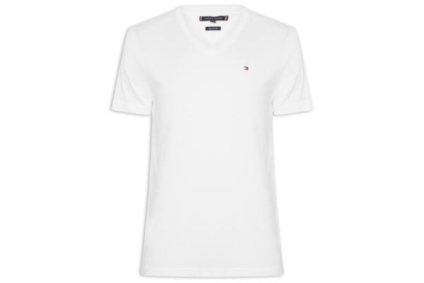 Camiseta Masculina Regular Fit V-Nk Pima Cotton - Branco
