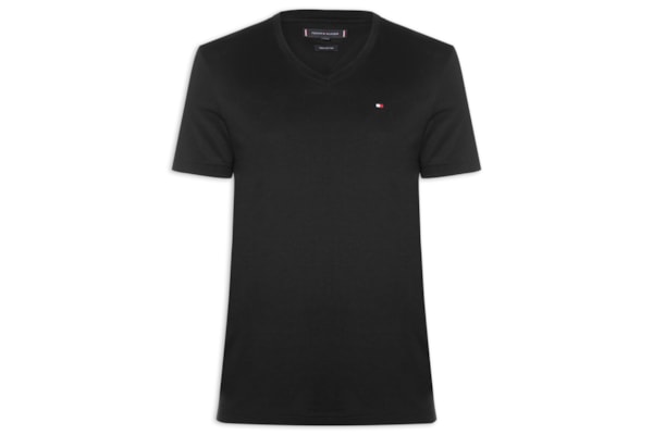 Camiseta Masculina Regular Fit V-Nk Pima Cotton - Preto