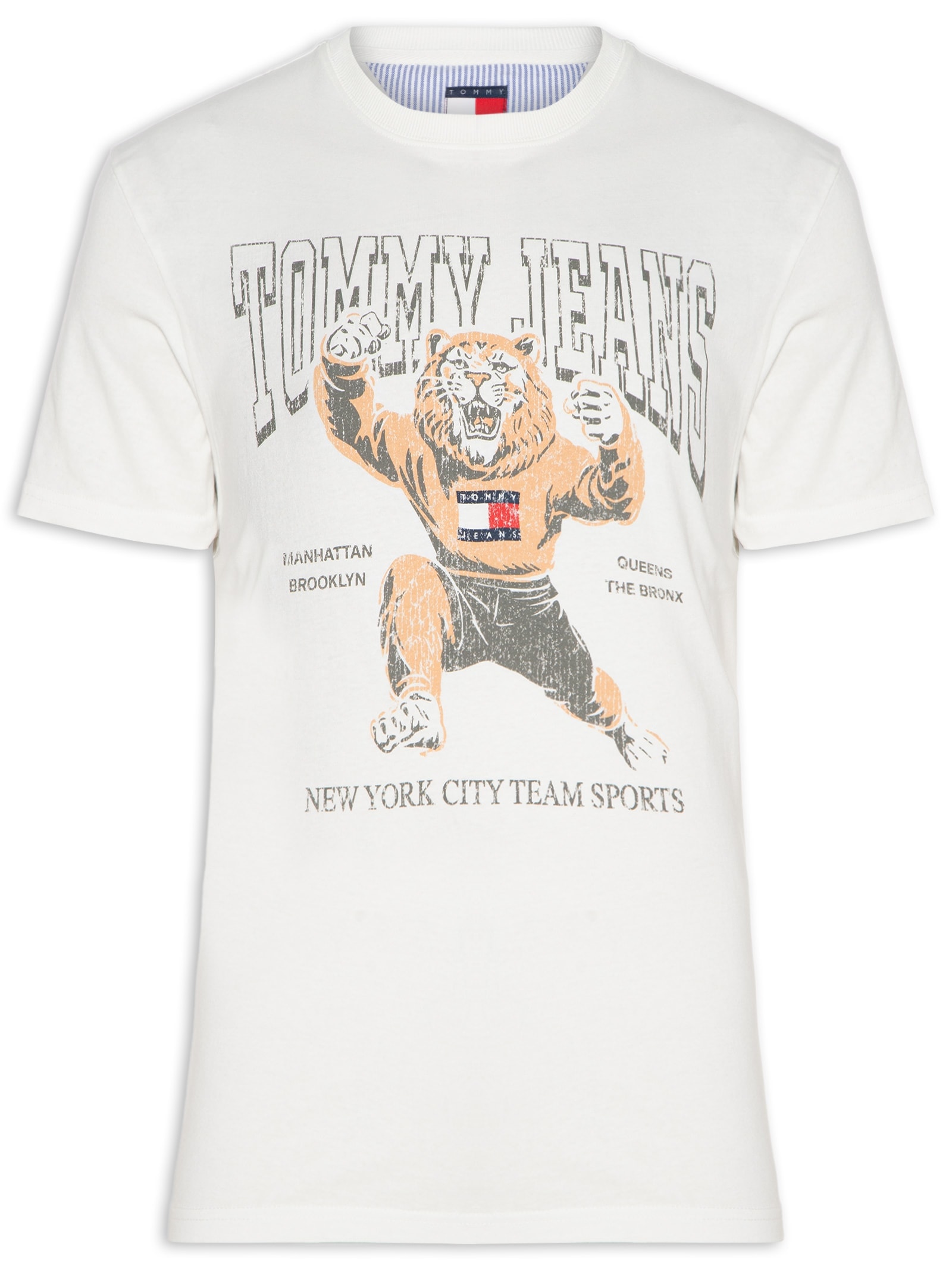 Camiseta Masculina Regular Fit Varsity Novelty Branco Tommy Jeans