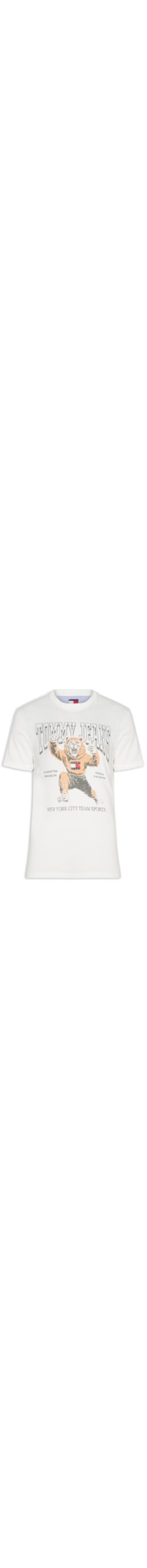 Camiseta Masculina Regular Fit Varsity Novelty - Branco