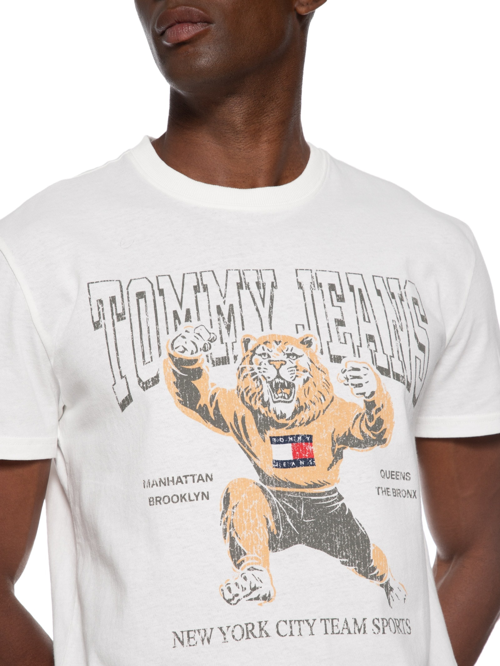 Camiseta Masculina Regular Fit Varsity Novelty Branco Tommy Jeans