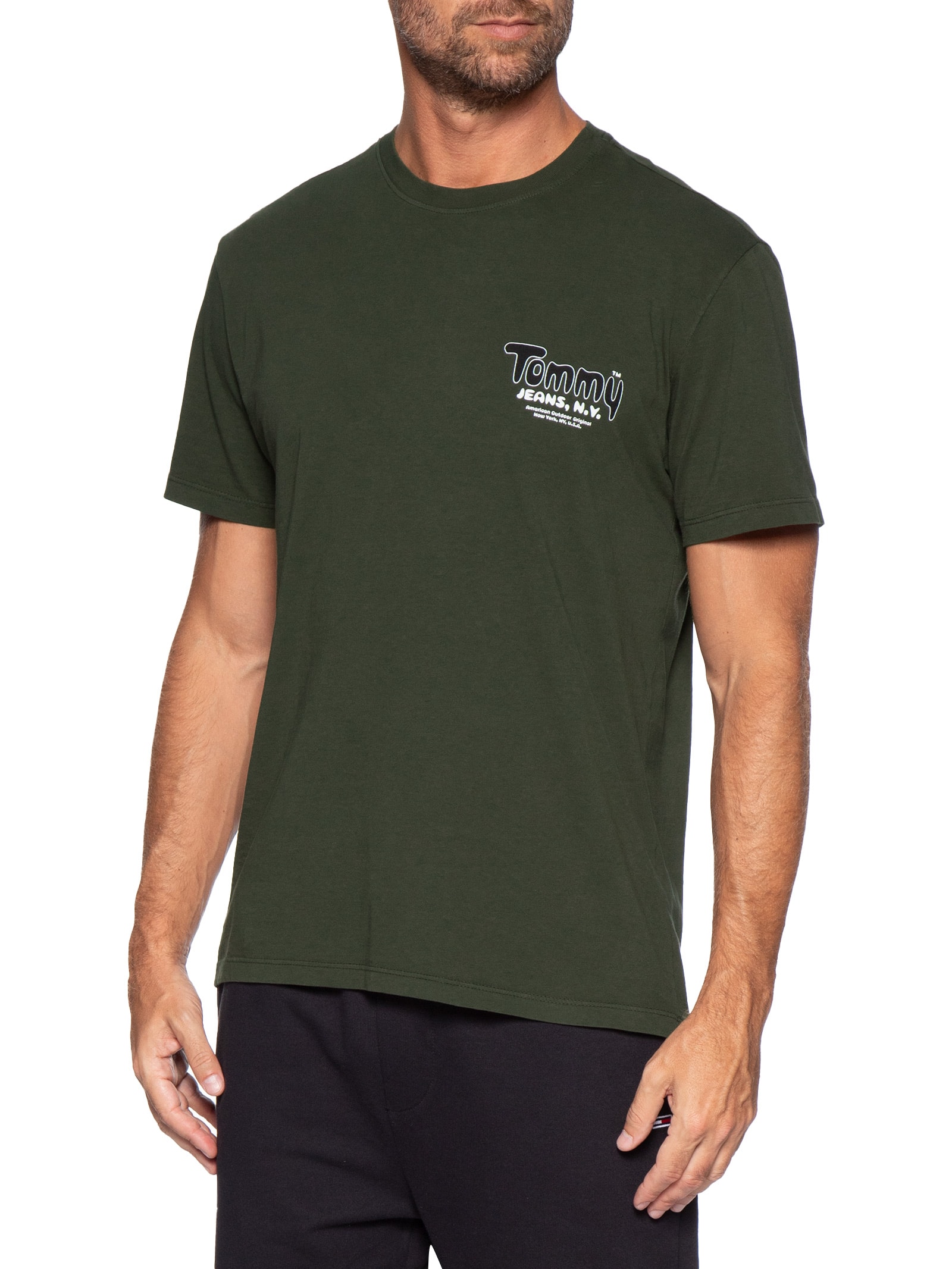 Camiseta Masculina Regular Fit Verde Tommy Jeans