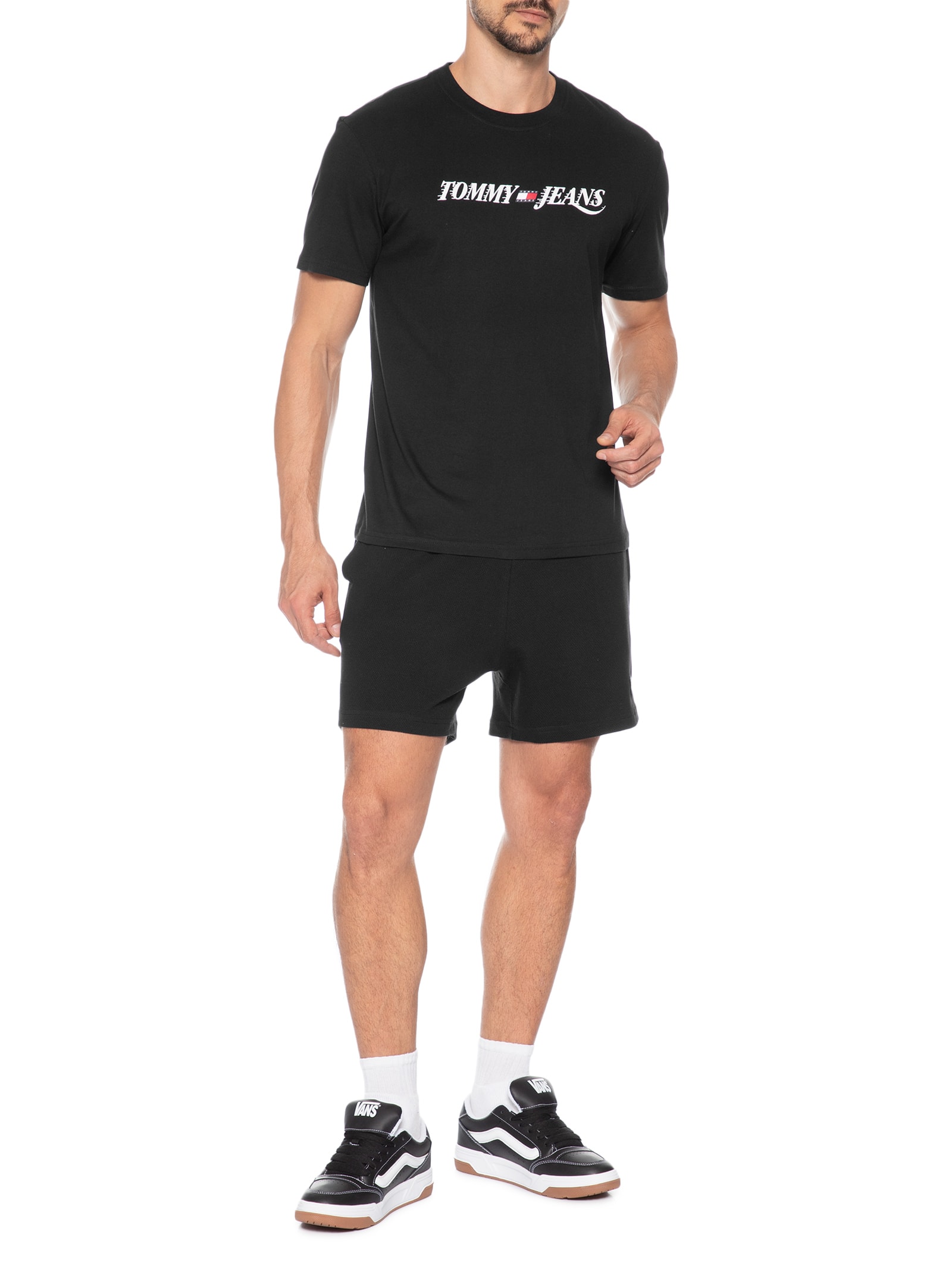 Camiseta Masculina Regular Fit Vintage LA – Preto Tommy Jeans