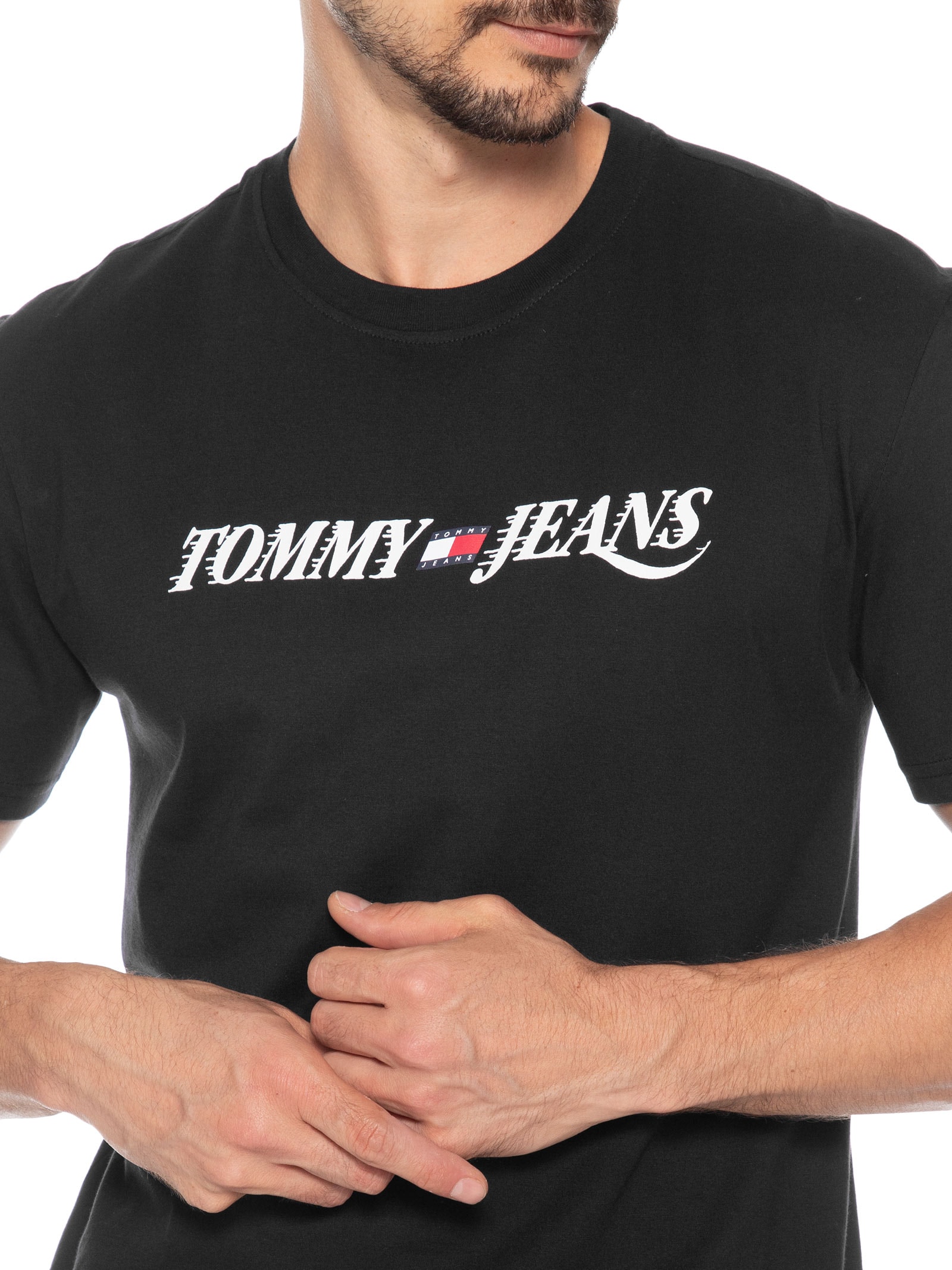 Camiseta Masculina Regular Fit Vintage LA – Preto Tommy Jeans