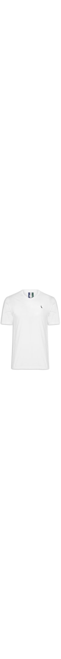Camiseta Masculina Regular Gola V Vento - Branco