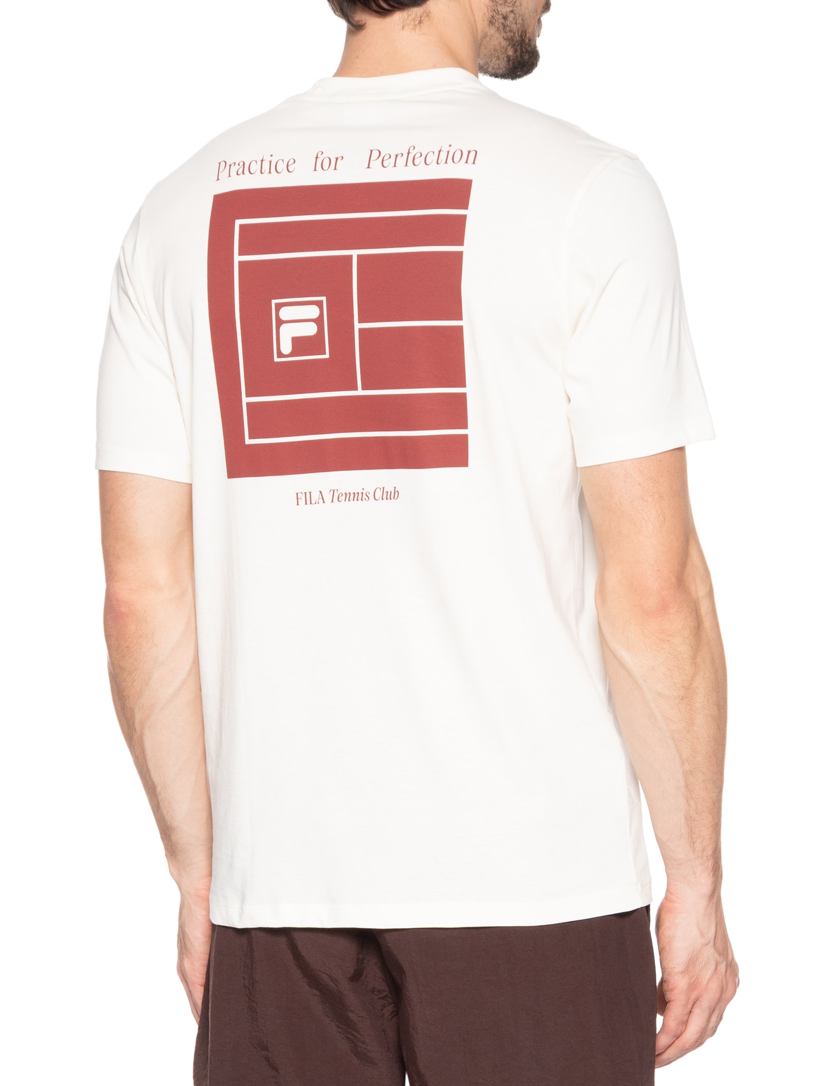 Camiseta Masculina Regular Graphic Court Gt Branco Fila