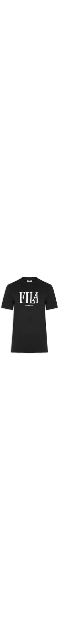 Camiseta Masculina Regular Italy Letter - Preto
