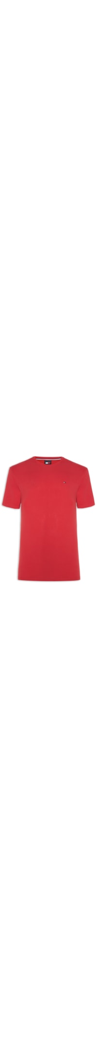 Camiseta Masculina Regular Jersey Com Neck Ext - Vermelho