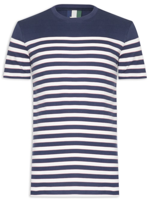 Camiseta Masculina Regular Listra Horizonte - Azul