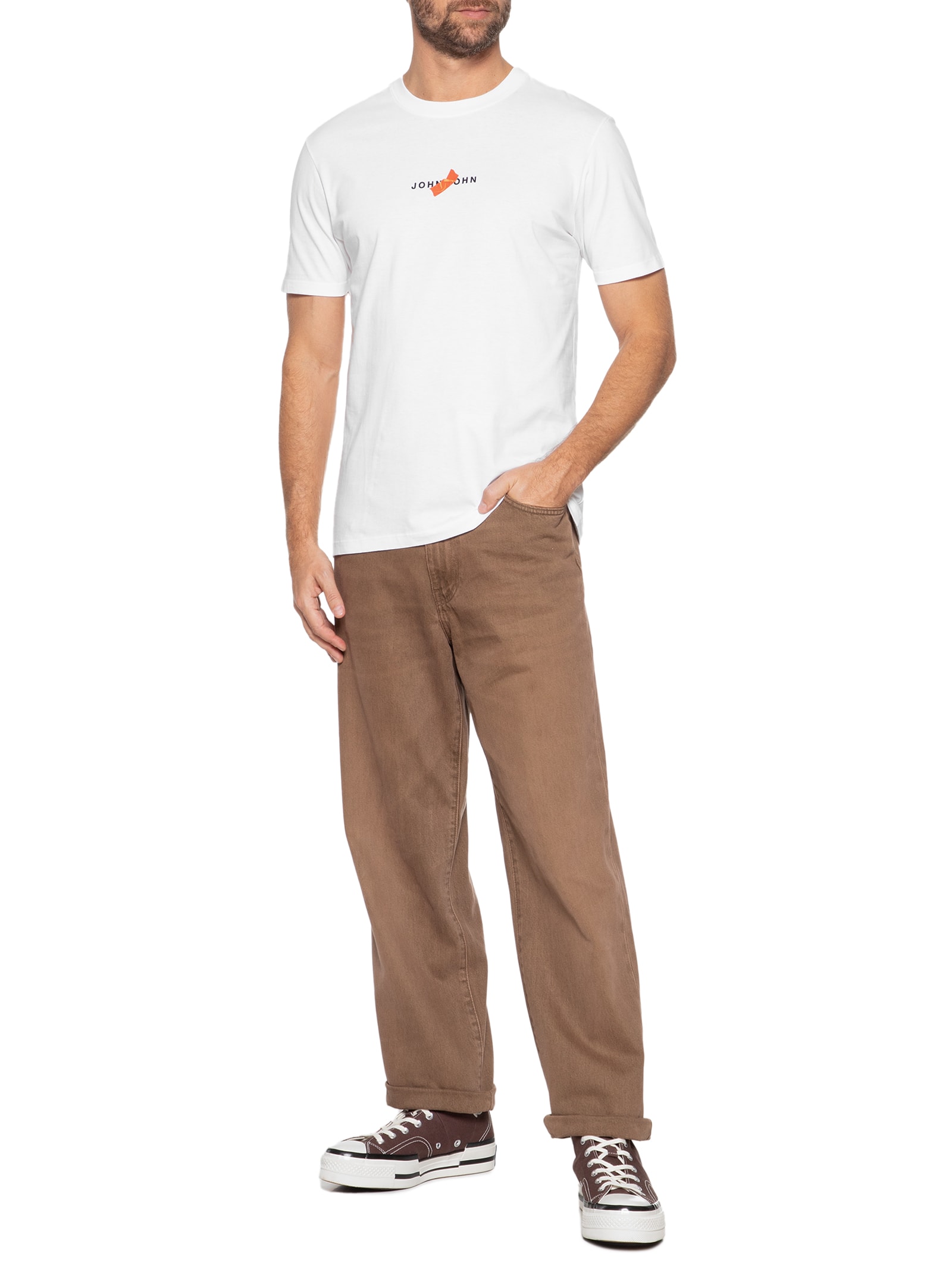 Camiseta Masculina Regular Mind Branco John John