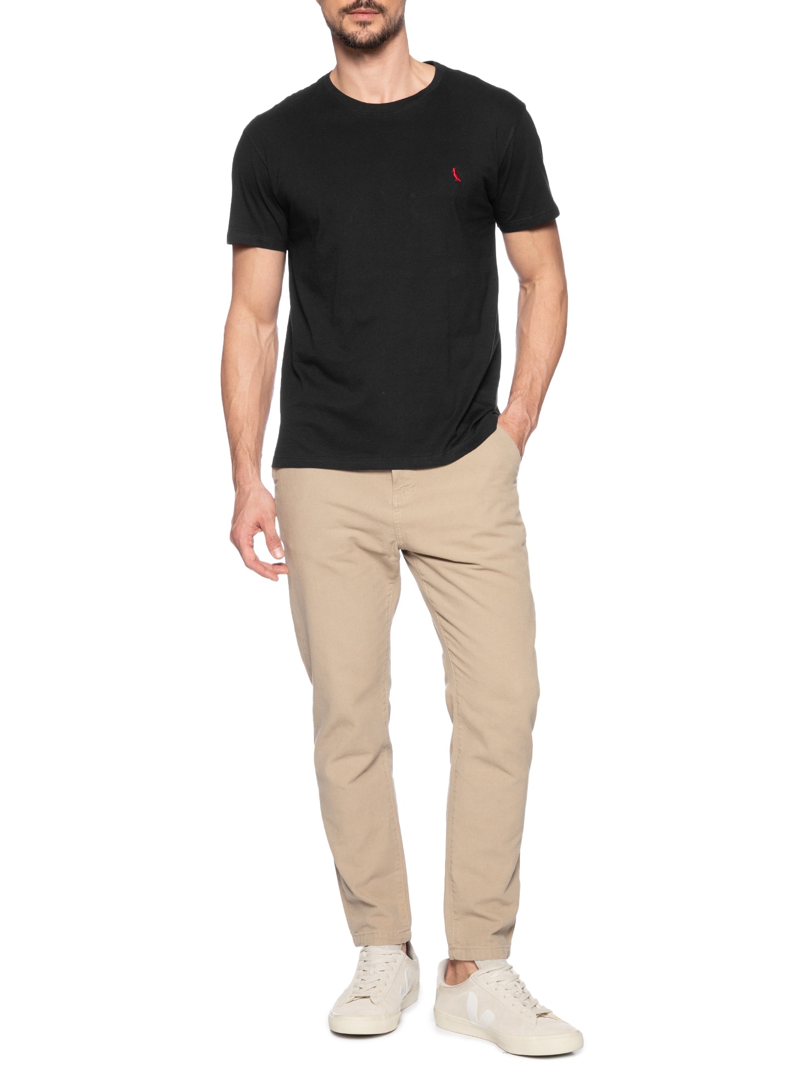 Camiseta Masculina Regular Pica Pau Vermelho Preto  Reserva
