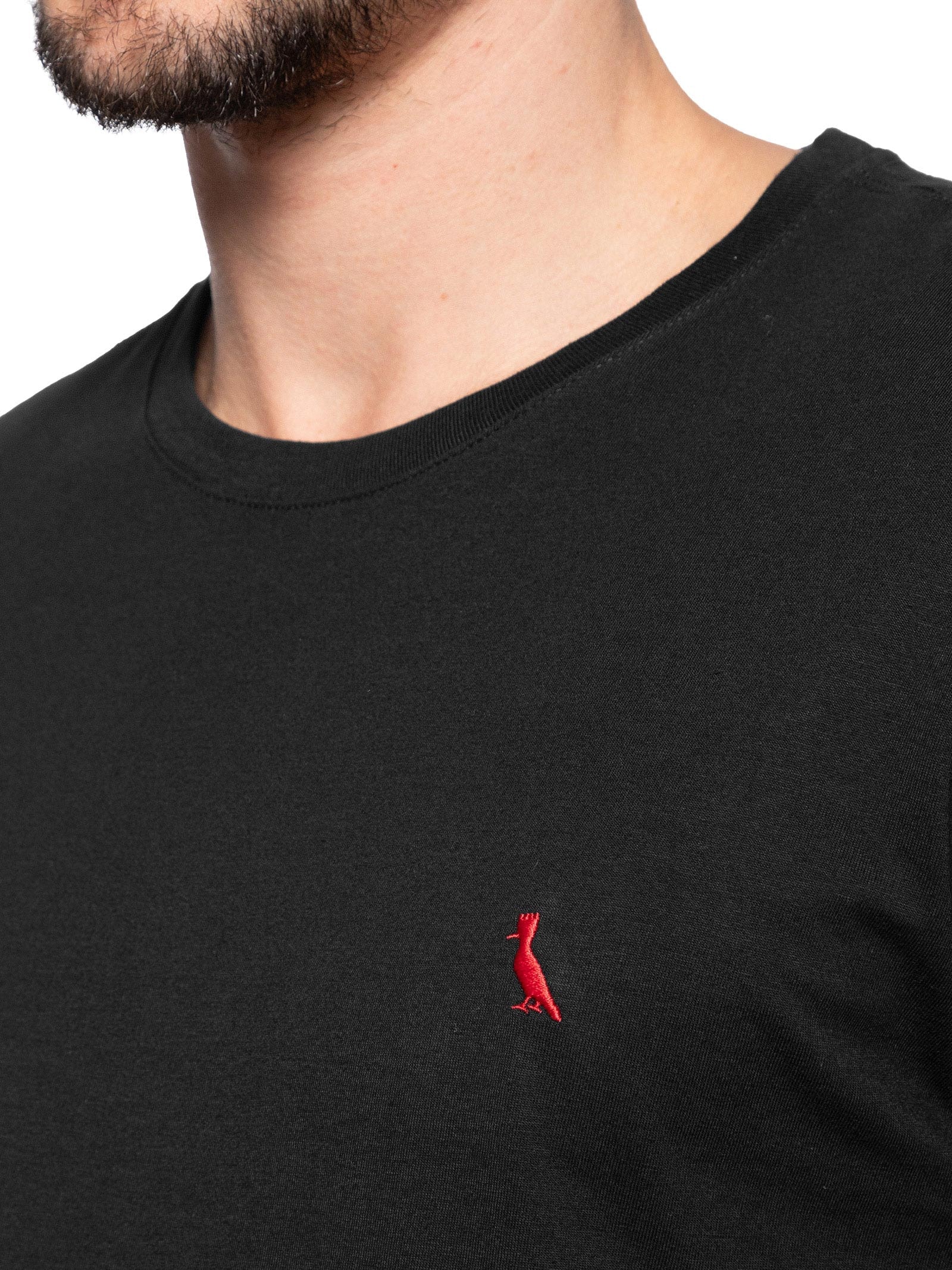 Camiseta Masculina Regular Pica Pau Vermelho Preto  Reserva