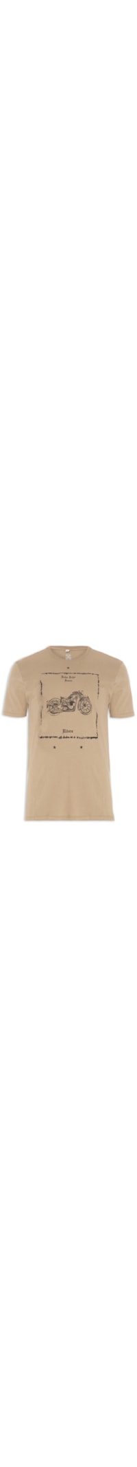 Camiseta Masculina Regular Riders - Bege