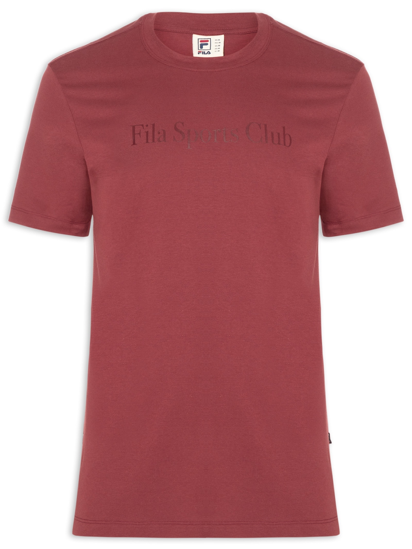 Camiseta Masculina Regular Sport Club Letter Vermelho Fila