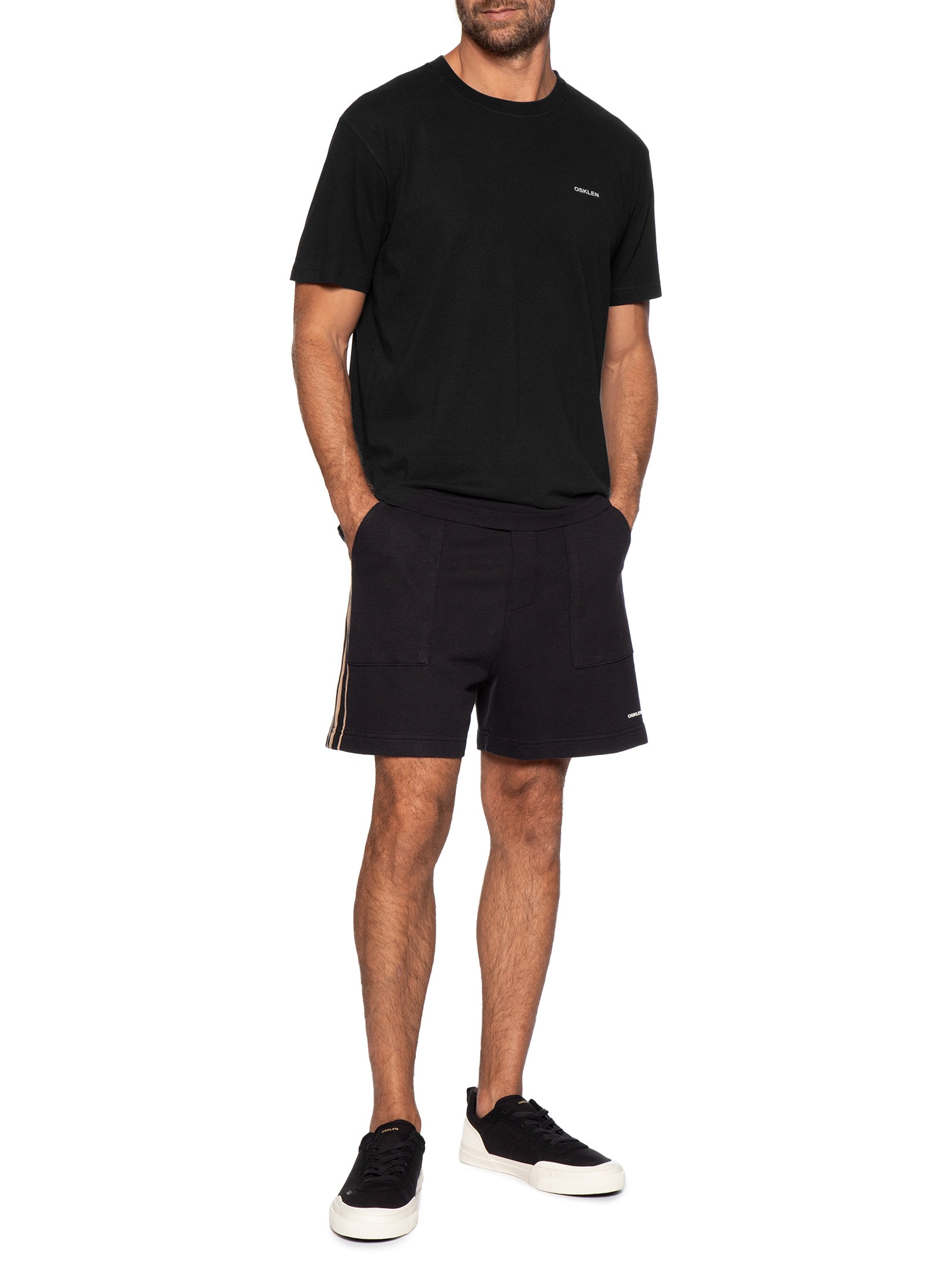 Camiseta Masculina Regular Vintage Insect Floral – Preto Osklen