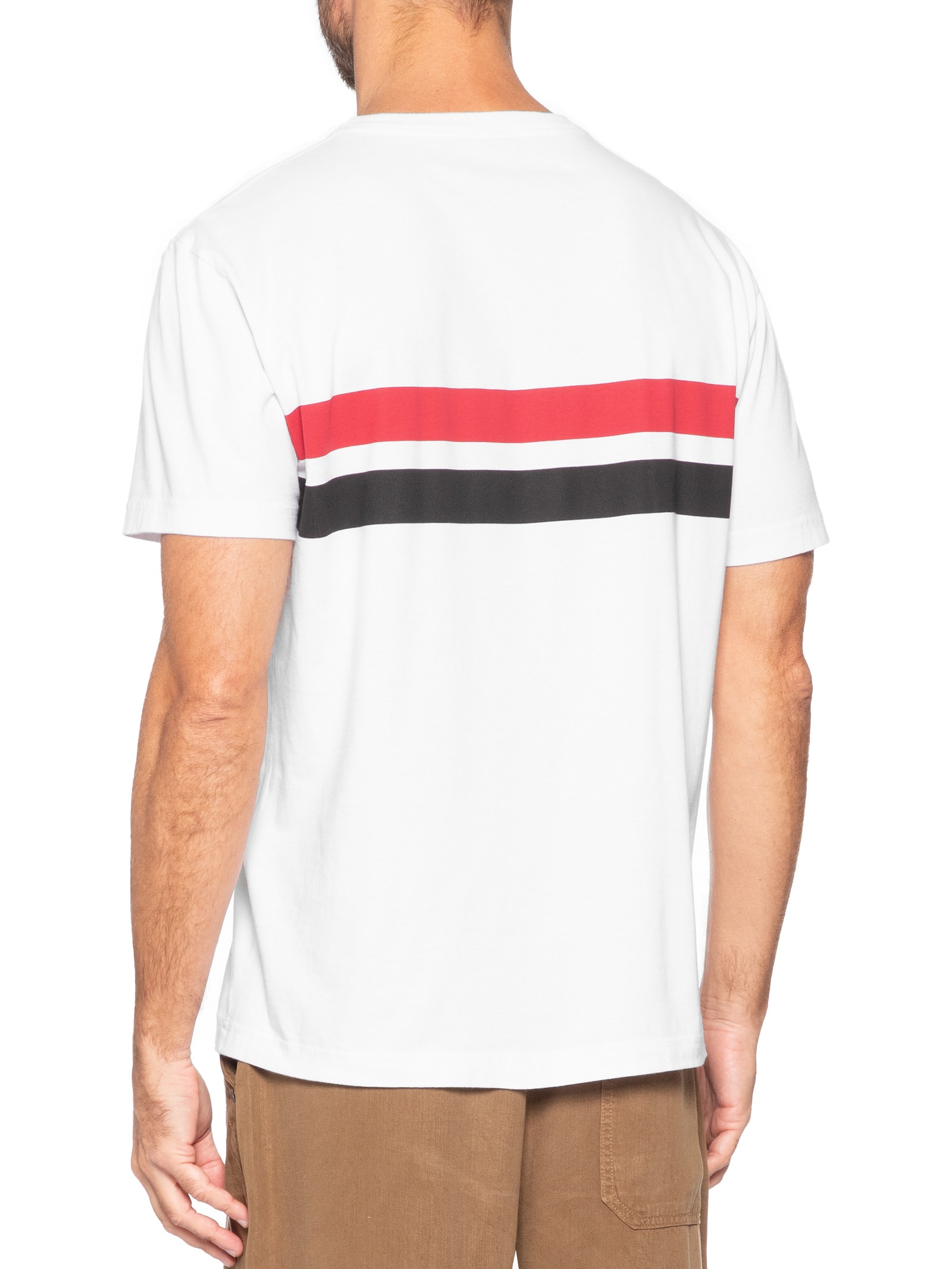 Camiseta Masculina Regular Vintage List Bicolor Branco Osklen