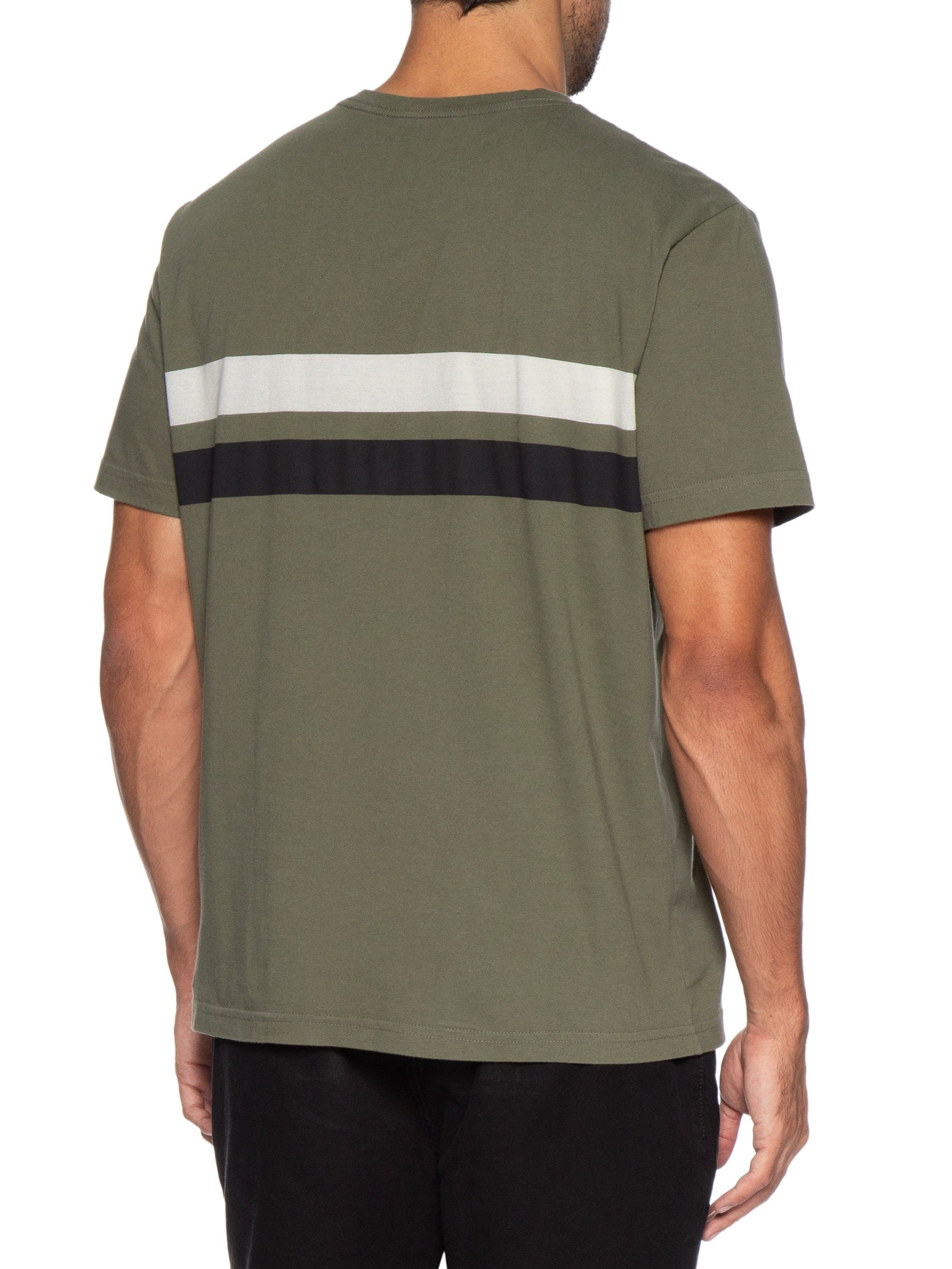 Camiseta Masculina Regular Vintage List Bicolor Verde Osklen