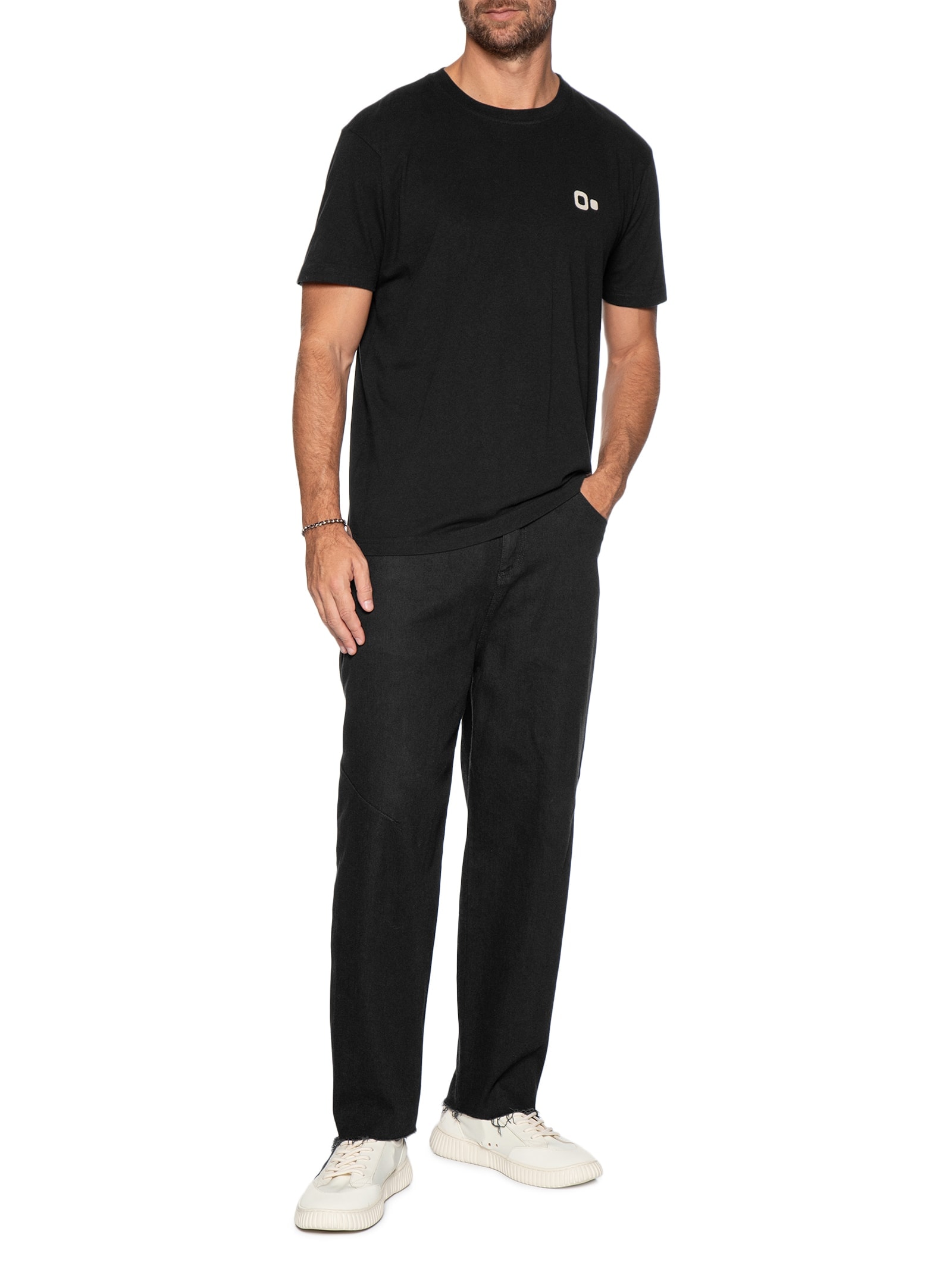 Camiseta Masculina Regular Vintage New icon Big Preto Osklen