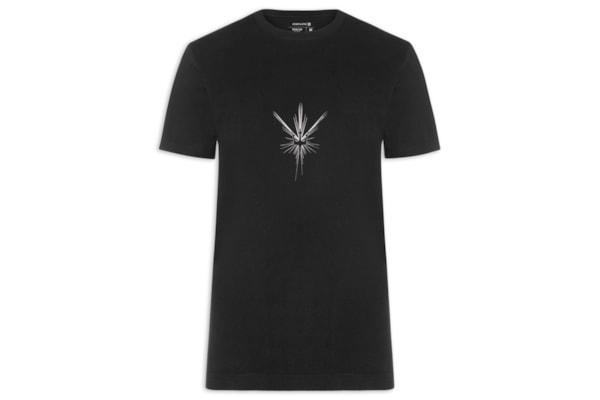 Camiseta Masculina Regular Vintage Surfing Star - Preto