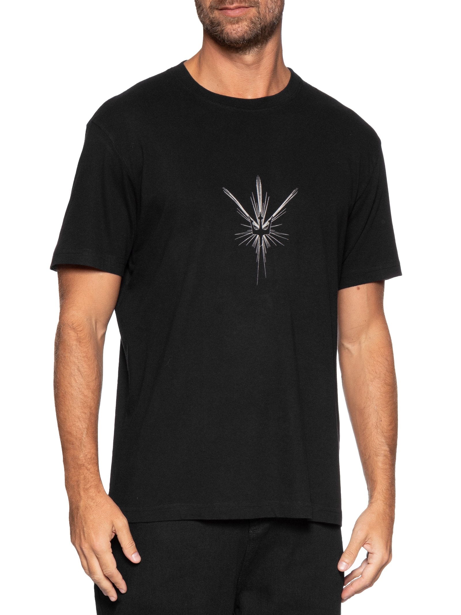 Camiseta Masculina Regular Vintage Surfing Star Preto Osklen