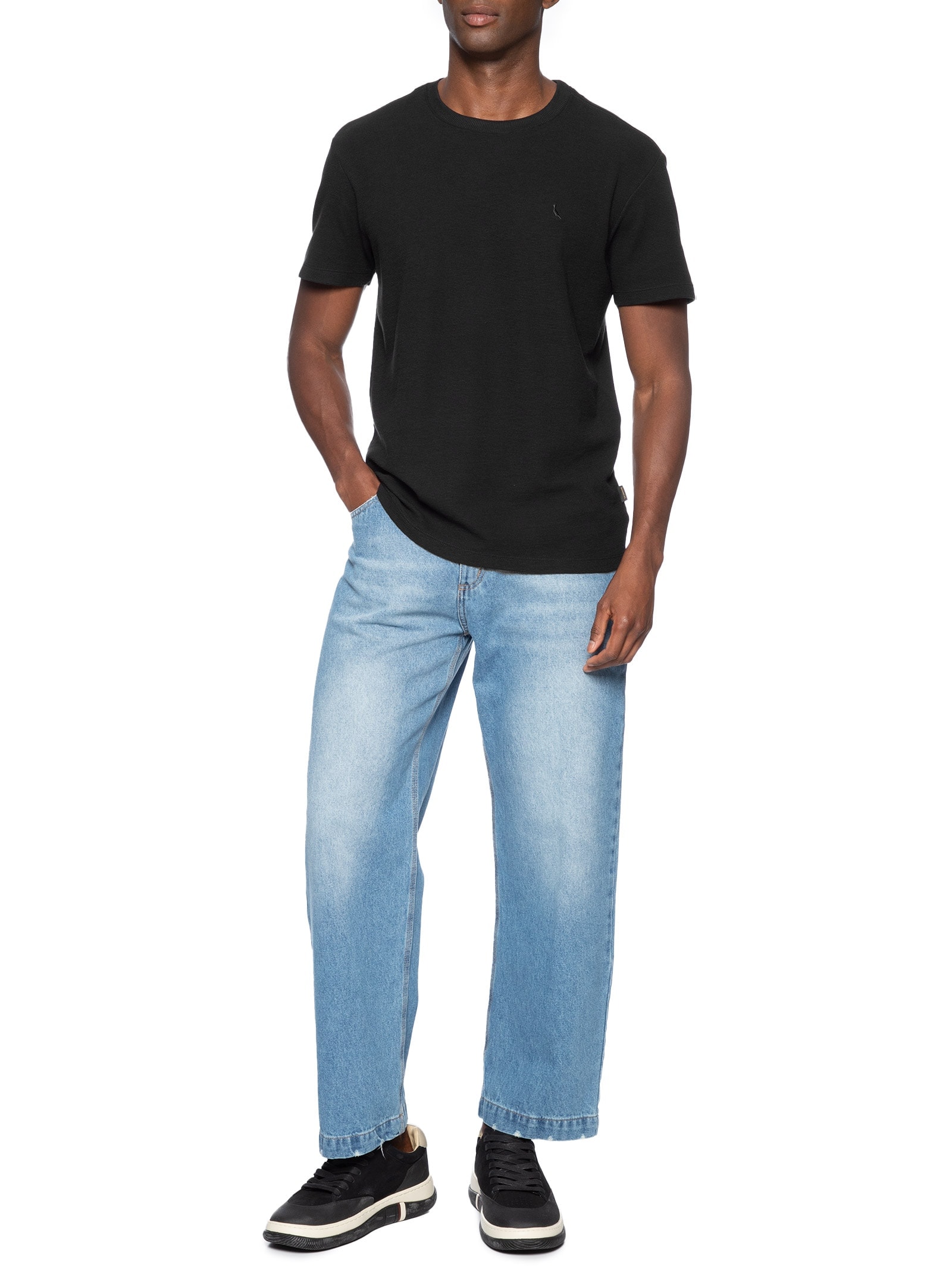 Camiseta Masculina Regular Wellen Preto Reserva