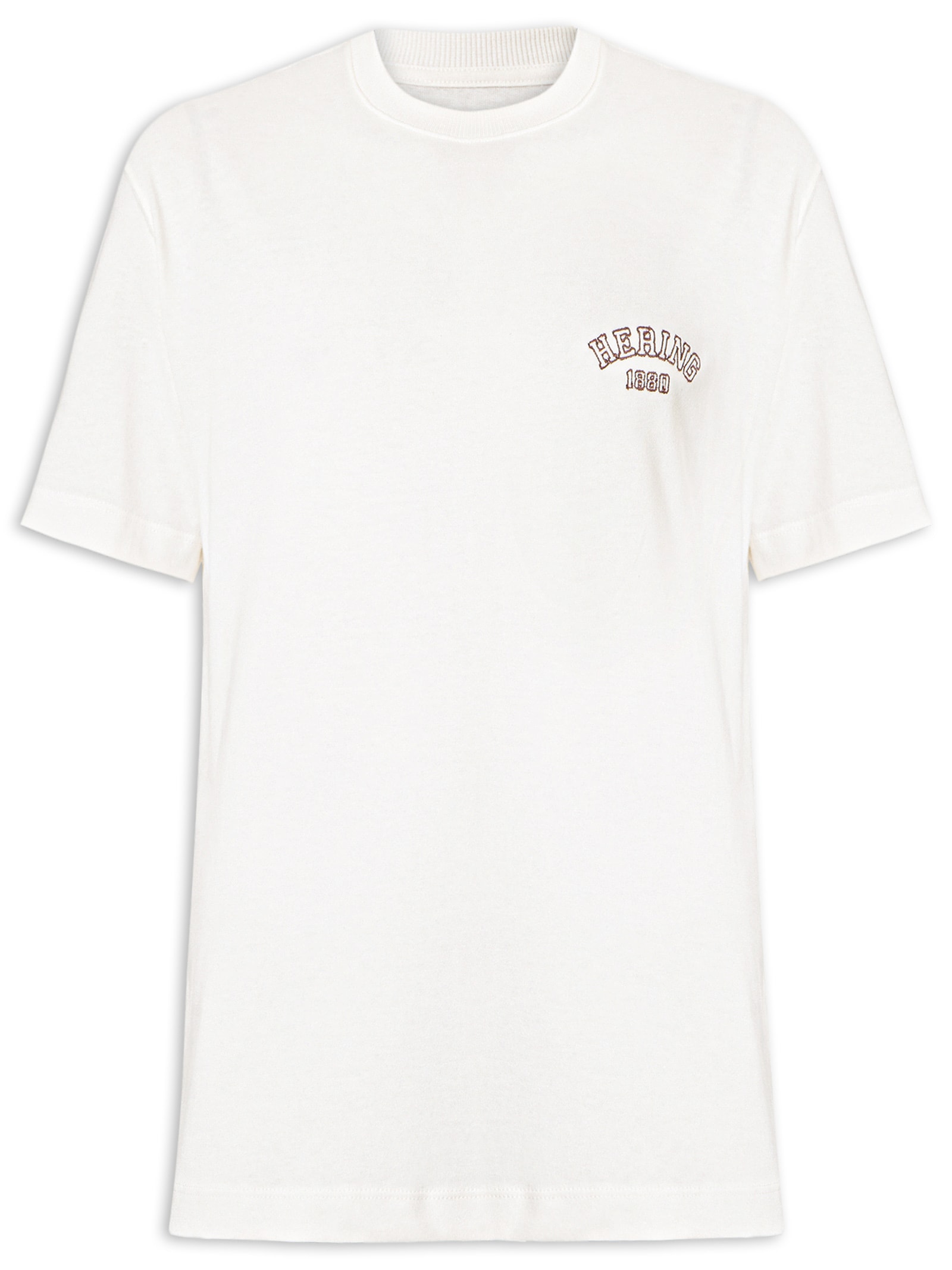Camiseta Masculina Relaxed Fit Bordado Branco Hering