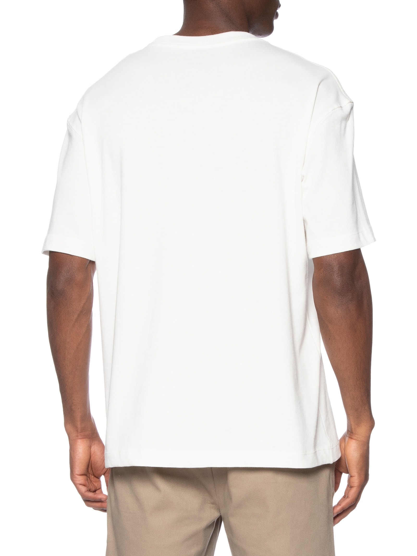Camiseta Masculina Relaxed Fit Bordado Branco Hering