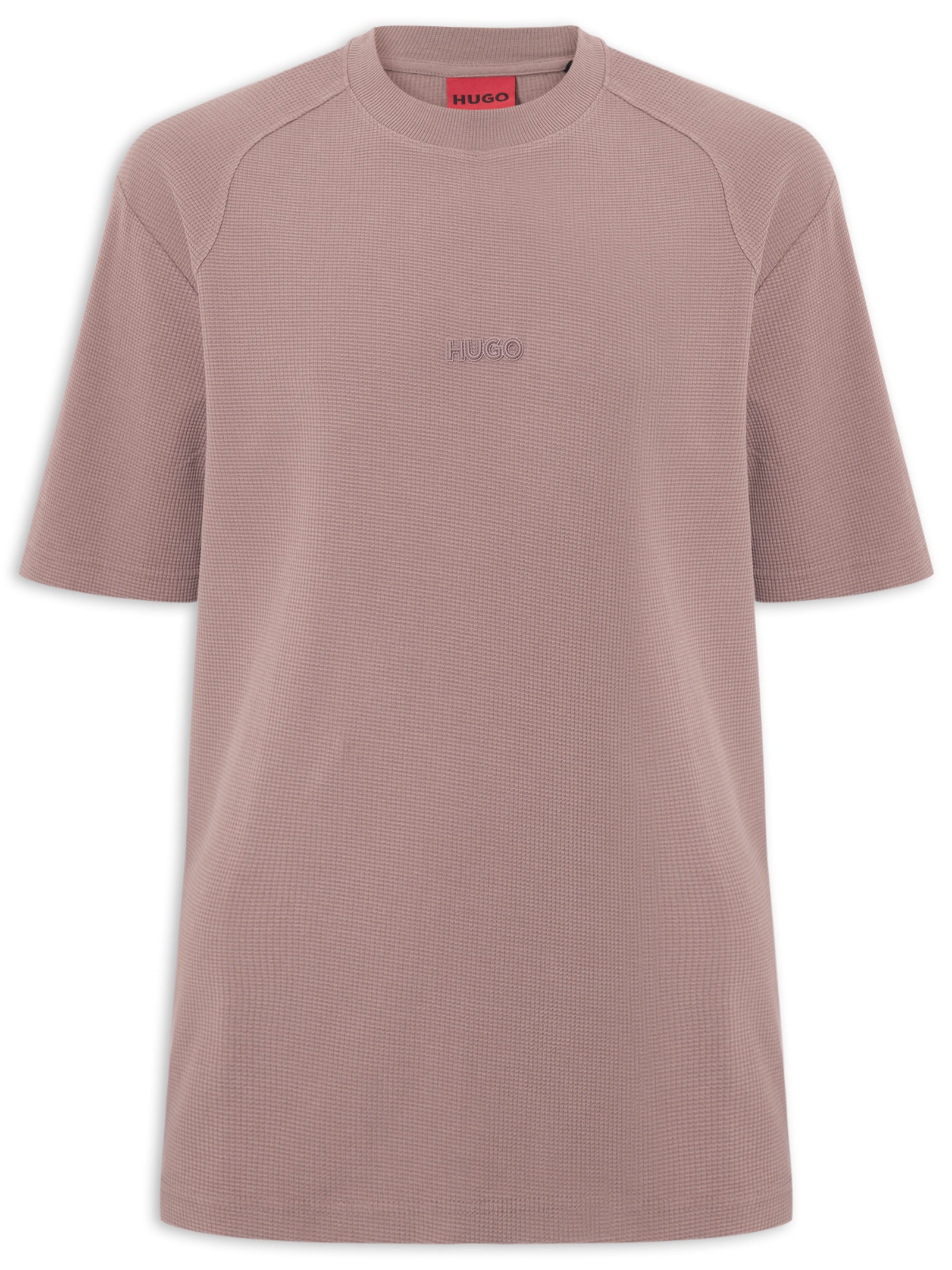 Camiseta Masculina Relaxed-Fit Crew Neck Daffl Marrom Hugo