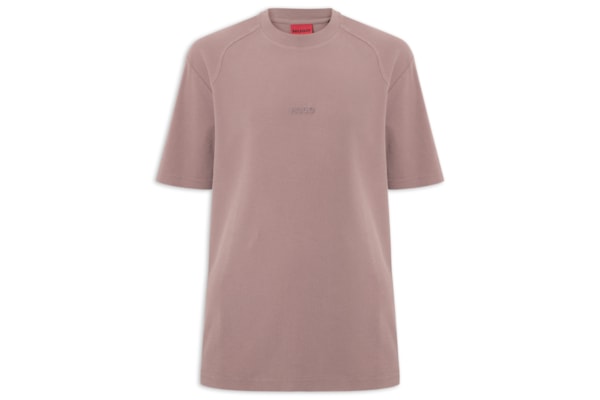 Camiseta Masculina Relaxed-Fit Crew Neck Daffl - Marrom