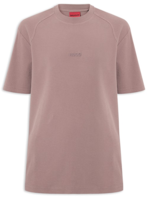Camiseta Masculina Relaxed-Fit Crew Neck Daffl – Marrom