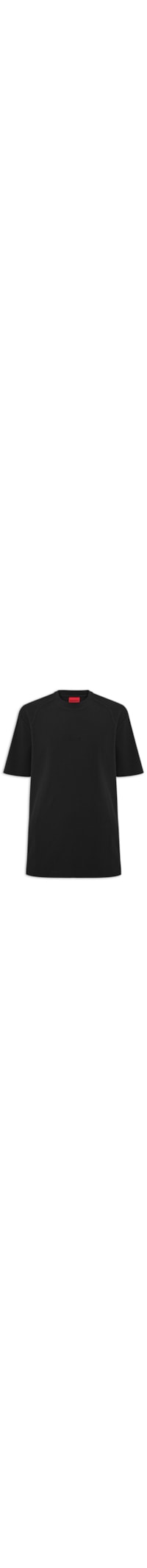 Camiseta Masculina Relaxed-Fit Crew Neck Daffl - Preto