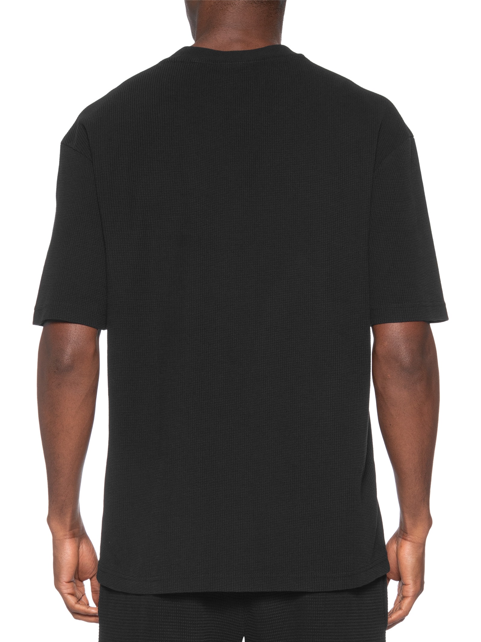 Camiseta Masculina Relaxed-Fit Crew Neck Daffl Preto Hugo