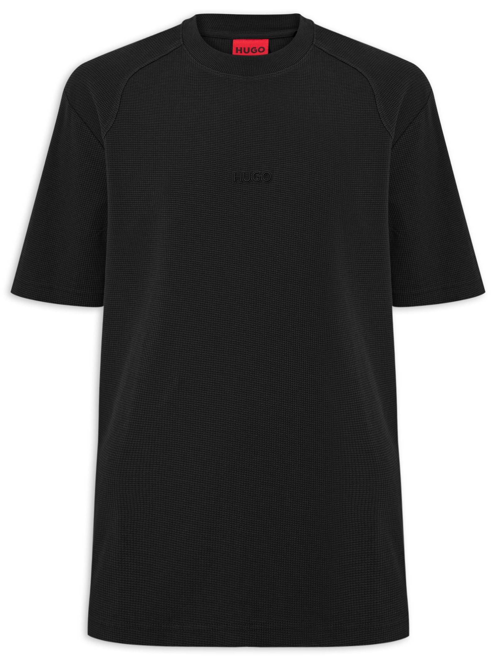 Camiseta Masculina Relaxed-Fit Crew Neck Daffl Preto Hugo
