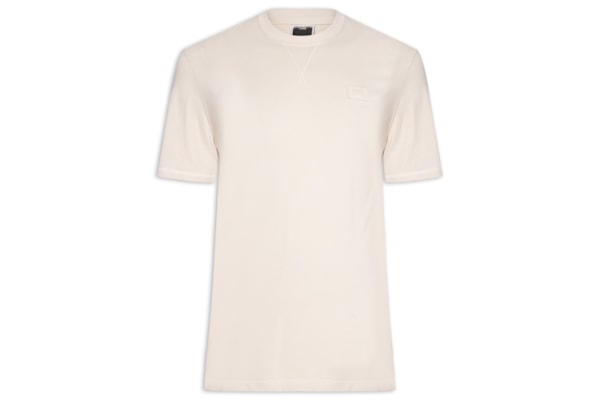Camiseta Masculina Relaxed Fit Em Algodão - Bege