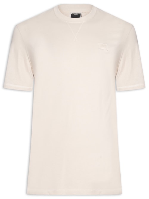 Camiseta Masculina Relaxed Fit Em Algodão – Bege