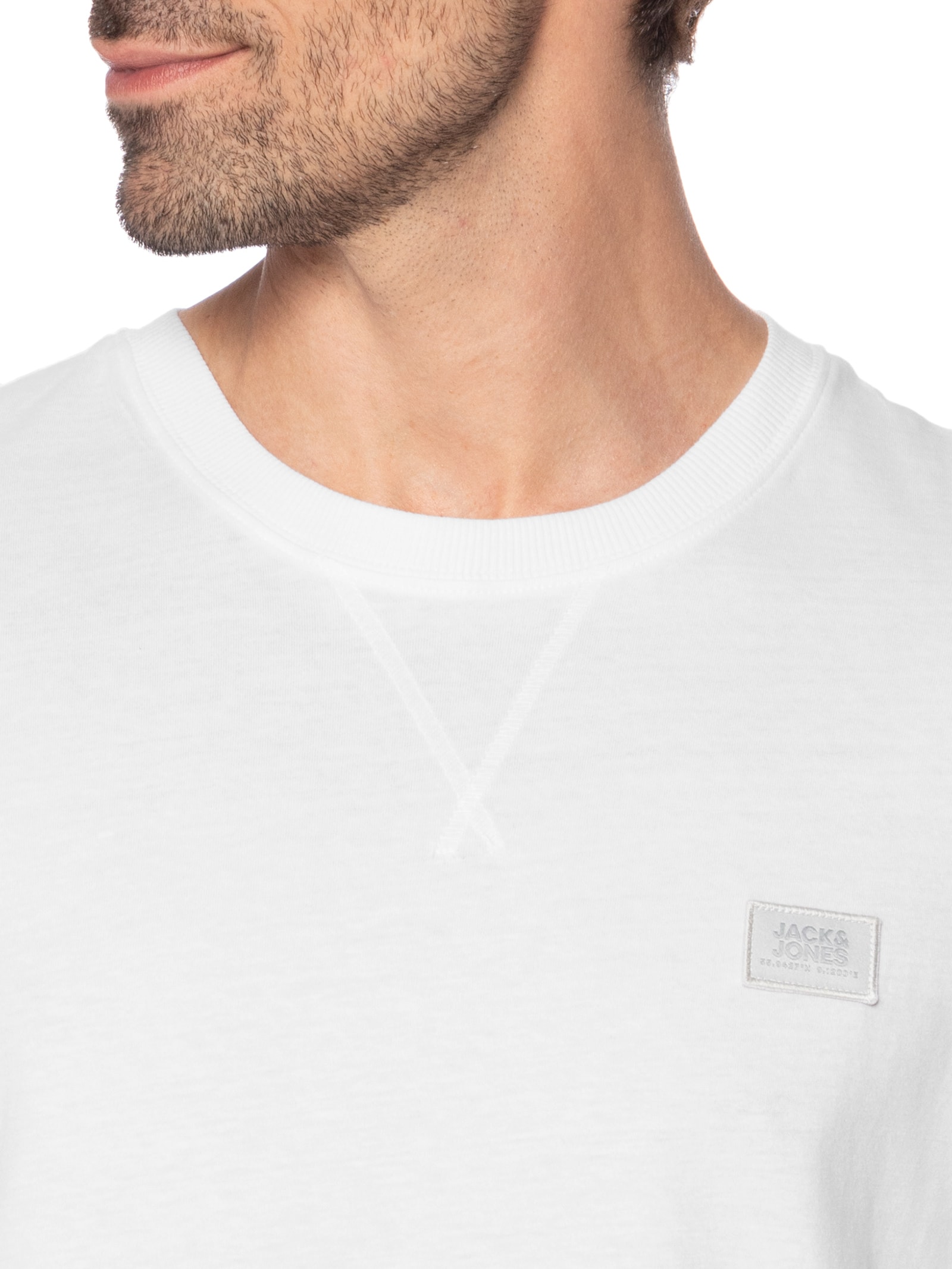 Camiseta Masculina Relaxed Fit Em Algodão Branco Jack & Jones